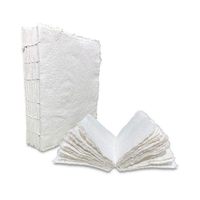 Grand carnet artisanal avec papier en coton blanc, carnet de croquis bio, carnet de scrapbooking, carnet vierge, cadeau pour artiste, provenance Inde