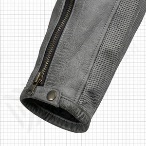 Chaqueta de Cuero Transpirable para Motociclismo con Paneles Elásticos, Equipo de Protección para Motociclistas, Chaqueta Profesional de Cuero Vacuno para Motociclismo - Product Image 6