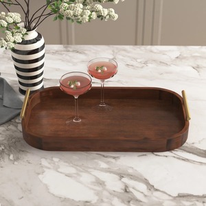 Modern Wooden Serving <b>Tray</b> Ideal For Daily Use Elegant Home <b>Kitchen</b> <b>Tray</b> Everyday Serving And Organization Use From India - Product Image 4