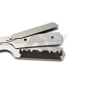 Vintage Barber Razors Wooden Handle <b>Swing</b> Blade Shavette Salon Use Classic Straight Razor Custom Logo OEM Branding Barber Tool - Product Image 3