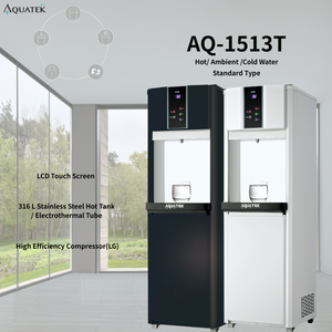 Dispensador de agua automático con pantalla táctil LCD AQ-1513T, dispensador de agua de acero inoxidable de 910W para oficina comercial - Product Image 1