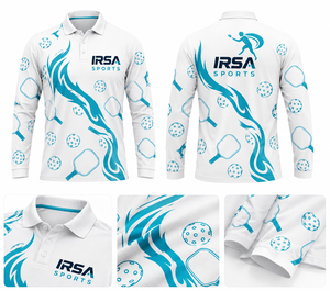 เสื้อกีฬาพิมพ์ลาย Pickleball แบบซับลิเมชั่นสั่งทำพิเศษ สำหรับฤดูร้อน แห้งเร็ว ระบายเหงื่อได้ดี ผ้าสเตรช แขนยาว โพลีเอสเตอร์ 100% - Product Image 4