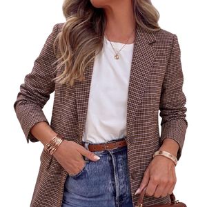 Blazer de Lana Naranja Brillante Personalizado para Mujer, Solapa con Muescas, Botón Único, Manga Larga, Chaqueta de Traje de Oficina a Medida - Product Image 6