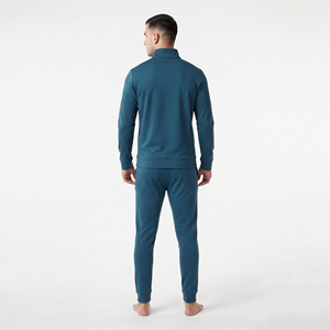 Men's Full <b>Zip</b> Tracksuit Set Solid Color Stand Collar Regular Fit <b>Joggers</b> with Side <b>Pockets</b> Breathable Polyester Nylon - Product Image 4