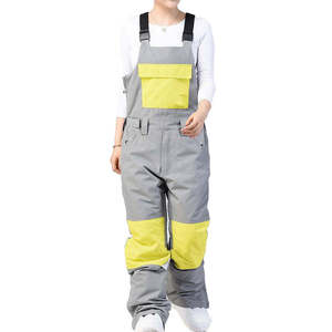Professional <b>Waterproof</b> Ski Bib Pants Women Men Snowboard <b>Overalls</b> Insulated Winter Outdoor Sports Snow Trousers Color Block - Product Image 1