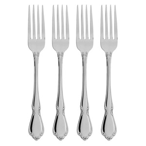 Ensemble de couverts classiques en acier inoxydable, 4 pièces, manche en bois, finition miroir, style occidental, vaisselle pour le camping - Product Image 4