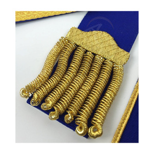 Ensemble tablier, collier et gauntlets de maître maçon de loge bleue, prix d'usine - Product Image 5