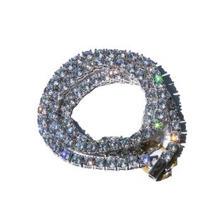 โซ่เทนนิส5มม. พร้อม S925ตัดเพชรมอสซาไนท์สีขาว14K ประดับเพชรสไตล์ฮิปฮอปทุกวันสร้อยคอเครื่องประดับเพชร - Product Image 1