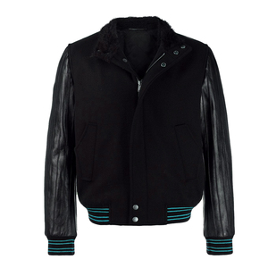 Unisex Wool Leather Sleeve Varsity Bomber <b>Jacket</b> Streetwear Winter Windproof Eco-Friendly High Quality Wholesale Heated - Product Image 4