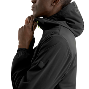 Men's Full <b>Zip</b> <b>Hooded</b> Windbreaker Coat with Two Pockets for Daily Outdoor Wear - Product Image 4