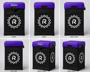 ROZIV Foldable Waterproof <b>Golf</b> Storage Locker With Lock Closure Black And Purple Color For Adults Outdoor Use - Product Image 2
