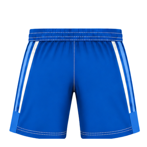 Ensemble short et maillot de rugby bleu roi et blanc, col en V, manches courtes, uniforme d'équipe respirant et léger, kit de sport personnalisé pour l'entraînement - Product Image 6