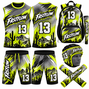Custom <b>Blank</b> Package Deal Quarterback Training <b>Flag</b> 7 on 7 Sublimated Compression Jerseys 7v7 Football Uniform - Product Image 4
