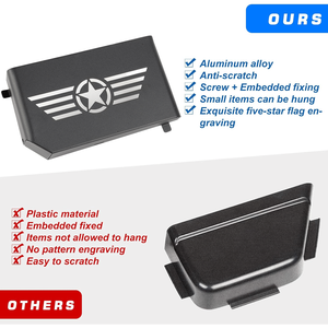 Accessoire de rangement pour Jeep Wrangler JL 2018-2023 JL JLU 4XE Rubicon Sport Sahara Gladiator JT, poche de porte avant en métal, organisateur de voiture - Product Image 2