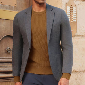 Nouveau design élégant, faible MOQ, pull pour homme, logo personnalisé, pull pour homme en gros, pull basique en coton mélangé - Product Image 6