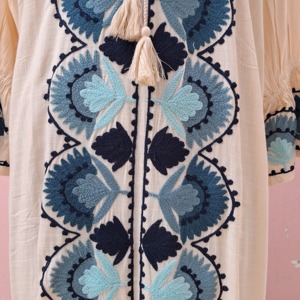 Estilo bohemio antiguo, bordado floral Suzani hecho a mano, estilo hippie, gitano, tribal, sexy, lavable, transpirable, para mujer, ideal para el verano. - Product Image 6