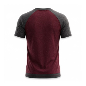 Camiseta Extra Grande para Hombre, Color Verde Oliva, Manga Corta, Cuello Redondo, Estampado, Ribete en Contraste, Tejido de Punto, Color Sólido, Estilo Casual - Product Image 2