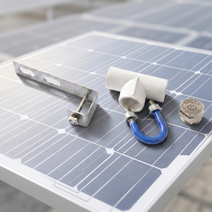 อะไหล่หัวฉีดน้ำทำความสะอาดแผงโซลาร์เซลล์ไฮโดรพลัส อินเตอร์เนชั่นแนล พรีเมียม ท่อพีวีซีรูปตัวที  ตัวหนีบยึดหัวฉีดน้ำสแตนเลส  ขายึดรูปตัวยู - Product Image 1