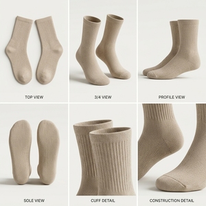 Custom Casual Crew <b>Socks</b> <b>Breathable</b> Lightweight Fashion Footwear Accessories - Product Image 3