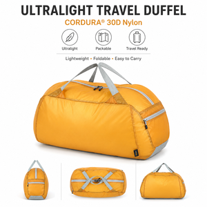 Sac de voyage léger en cuir laminé grande capacité pour l'extérieur - Sac de sport pliable, résistant à l'eau, pour week-end et bagage cabine - Product Image 1