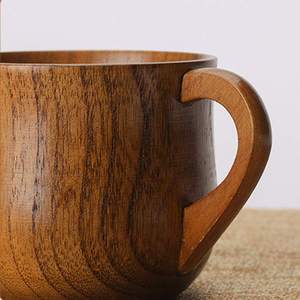 Mug à café et à thé en bois écologique de qualité supérieure, finition bois naturel, fait main, pour la maison, le café, les fêtes - Product Image 6