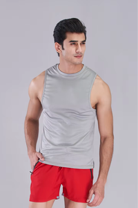 Débardeur en tricot gaufré personnalisé pour homme, coupe ample texturée, style streetwear décontracté, vente en gros directe du fabricant - Product Image 6