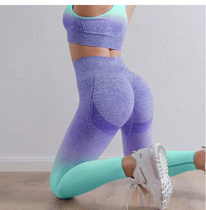 Ensembles de yoga respirants pour femmes, marque privée, pour l'été 2026 – Leggings et soutien-gorge 2 pièces - Product Image 3