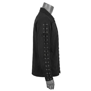 Customized <b>Men's</b> Gothic Lace-Up Fashion Long Sleeve Shirt Comfortable Breathable Fabric Factory Supplies 2026 - Product Image 3