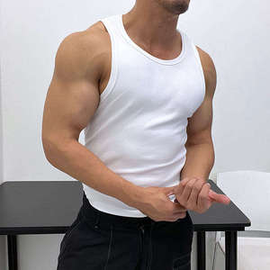 <b>Mens</b> Cotton Tank Shirt Sleeveless Lightweight Comfortable Breathable Top for Workout Fitness Training Running and Everyday - Product Image 4