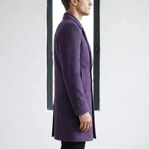 Double Breasted <b>Wool</b> <b>Long</b> Button Closure <b>Coat</b> New Thickened Woolen Lapel Notch Over <b>Coat</b> - Product Image 4