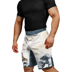 Shorts de combat MMA respirants de haute qualité, vente en gros OEM, en polyester et élasthanne extensibles, sans coutures, fusionnés - Product Image 5