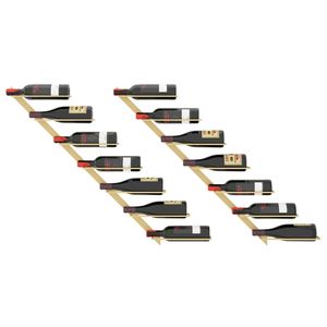 Portabottiglie da Parete in Metallo Dorato per 7 Bottiglie Set di 2 Pezzi - Product Image 3