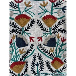 High Quality Handmade Suzani Embroidered Cotton Varsity <b>Jacket</b> Open Front Floral Coat Gift for Her Reversible Breathable - Product Image 6