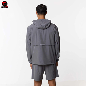 Conjunto Deportivo Ligero con Capucha y Pantalones Cortos para Correr en Primavera, Ropa Deportiva para Entrenamiento al Aire Libre, Estampado de Leopardo, Unisex - Product Image 6