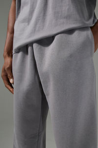 Pantalones de chándal de lona extragrandes y holgados para hombre, personalizados con logo, de peso pesado, estilo casual, lavados, para venta al por mayor de ropa urbana. - Product Image 2