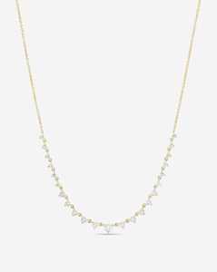 สร้อยคอเทนนิสเพชร 16 ถึง 18 นิ้ว ปรับขนาดได้ เพชรเม็ดเดี่ยว 1 กะรัต ทรงกลม ระดับคุณภาพสูง เพชรเลี้ยงในห้องปฏิบัติการ เครื่องประดับคลาสสิก ทองคำแท้ 10K 14K 18K - Product Image 1