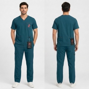 Comfortable medical scrub suit features breathable fabric modern fit and practical design for <b>doctors</b> nurses and healthcare staf - Product Image 5