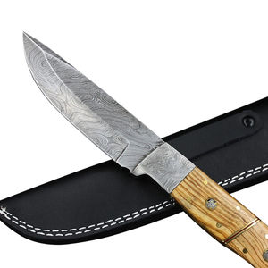 Couteau de chasse Bowie à lame fixe en acier Damas de haute qualité, personnalisable, de qualité industrielle, pour usage extérieur, camping et tactique - Product Image 5