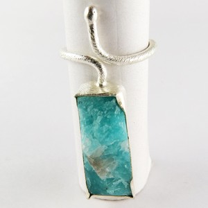 Very <b>Chunky</b> Blue Larimar 925 Sterling Silver <b>Rings</b> 2022 Hot Sale Gemstone Jewelry Bohemian Style Certified - Product Image 4