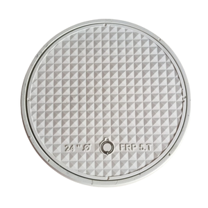 High strength round FRP manhole cover 24 inch construction utility access lid fiberglass reinforced plastic 5 ton <b>load</b> capacity - Product Image 1