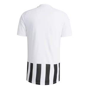 Camiseta de Fútbol Personalizada con Rayas Blancas y Negras, Cuello en V, Manga Corta, Tejida, Transpirable, de Secado Rápido, Uniforme Deportivo para Equipo - Product Image 5