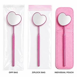 Miroir grossissant mural en forme de cœur avec poignée en acier inoxydable finition mate, accessoire de maquillage pour extension de cils - Product Image 6