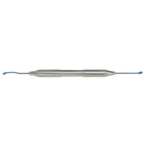 Espátula dental de acero inoxidable de doble punta con revestimiento de titanio azul para relleno y modelado, fabricada en Pakistán - Product Image 6