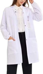 New Style Woven Cotton Polyester Summer Hospital Scrubs White Lab Coat Jogger Custom Logo Short Sleeves Unisex Nurse Uniform - Product Image 6