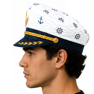 Sombrero de Marinero Ligero y Ajustable de Estilo Fresco, Color Blanco, para Disfraces, Fiestas, Eventos, Ceremonias y Escenarios - Product Image 5