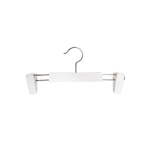 Cintre moderne en acier inoxydable blanc biodégradable avec pinces antidérapantes et crochet pivotant à 360 degrés pour armoire - Product Image 1