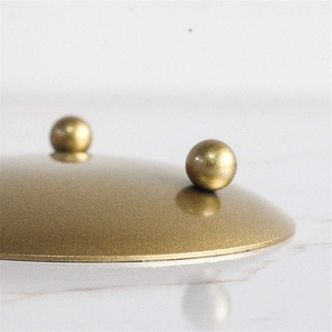 Satin Gold Aluminum Christmas <b>Candle</b> Stand <b>Small</b> Round Triangular Spherical Stand Handmade Modern Design Customized Printing - Product Image 5