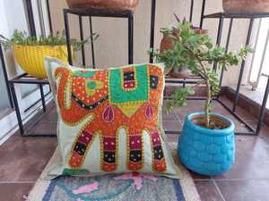 Wholesale 100% Cotton Luxury <b>Square</b> Cushion Covers <b>Pillows</b> <b>Cases</b> Handmade Kantha Work Design Eco-Friendly High Quality Bulk - Product Image 1