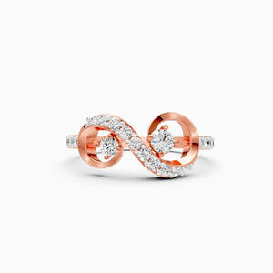 Bague de fiançailles unisexe en diamant blanc jaune certifié IGI, taille brillant, cultivé en laboratoire, couleur E, plaqué or rose classique - Product Image 3