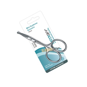 Tijeras de Cejas de Acero Inoxidable Personalizadas para Diestros, para Recortar Barba, Nariz, Cara, Orejas, Cejas, Pestañas y Bigotes, de la Más Alta Calidad - Product Image 1